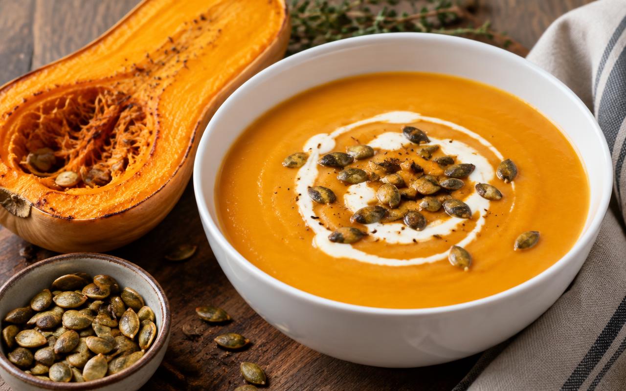 Article image for: How Do You Make Creamy Butternut Squash Soup? - A professional photo related to food & drink