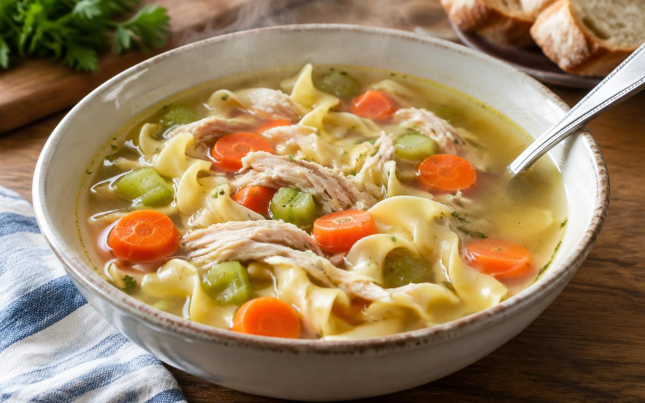 Article image for: How Do You Make Chicken Noodle Soup From Scratch? - A professional photo related to food & drink