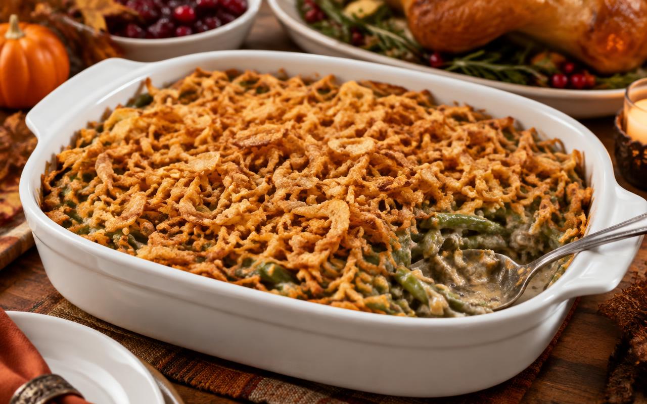 Article image for: How Do You Make Green Bean Casserole From Scratch? - A professional photo related to food & drink